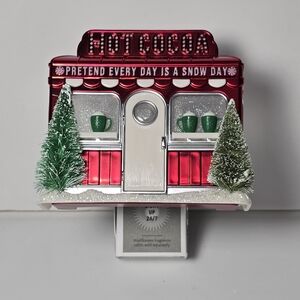 White barn bath & body works christmas cocoa stand night light nwt